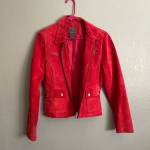 Wilson’s vintage red leather jacket
